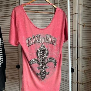 Crash and Burn studded top
